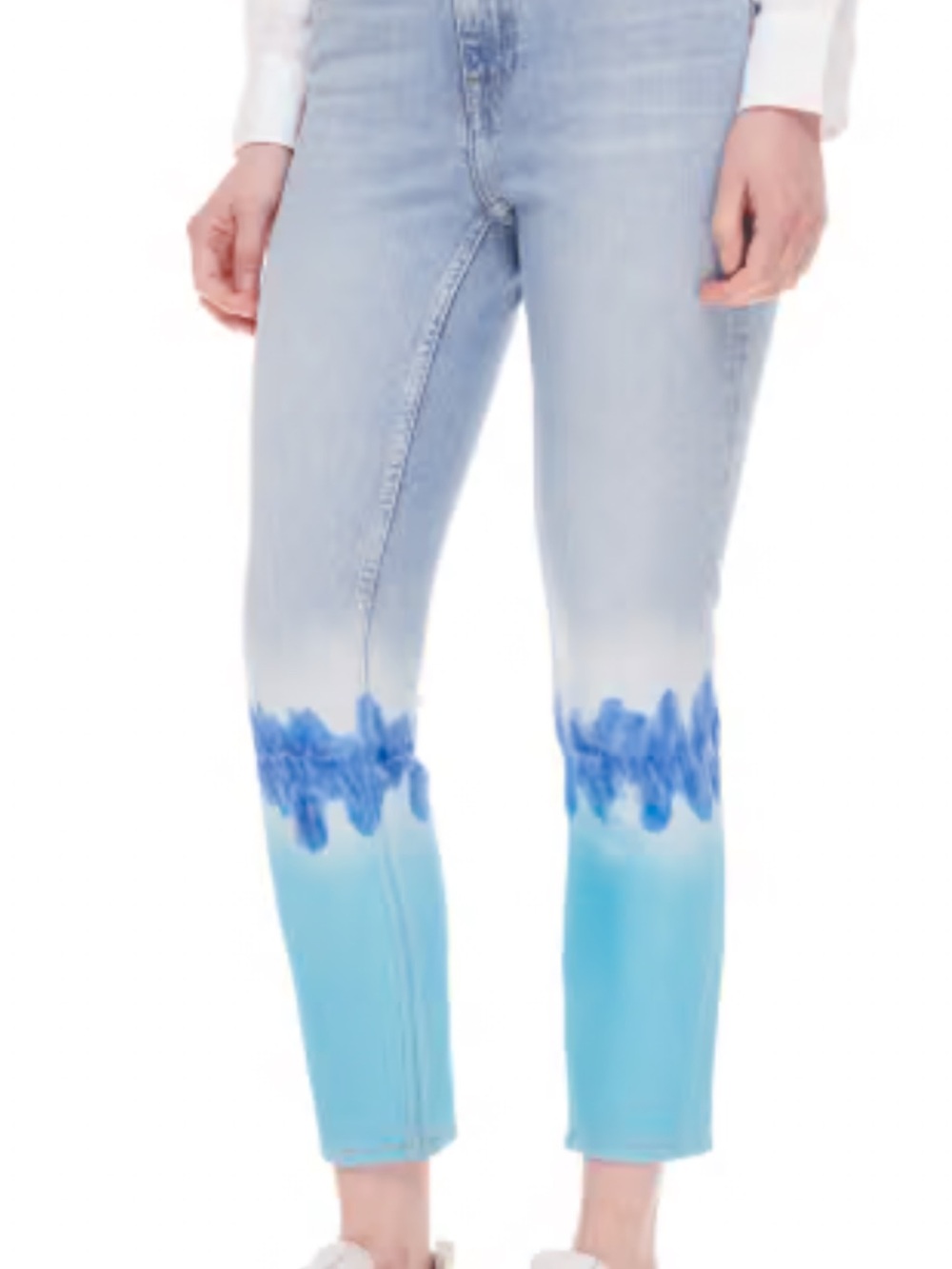 Polo Ralph Lauren Dip Dye Tompkins Skinny High Rise Ankle Jeans Blue Size 29